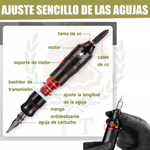 Kit De Tatuaje Profesional T T, Pluma Para Máquina De Tatuar, Incluye 11 Tipos De Tinta, Kit Completo De Alta Calidad. Kit De Tatuaje Profesional, Máquina De Tatuar De Alta Calidad.