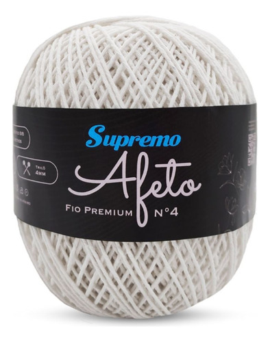 Fio Supremo Afeto Premium N°4 340m Cor Cru-0019