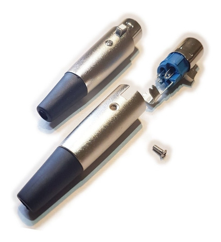 Imagen 2 de 6 de Ficha Canon Xlr Hembra Para Armar Cable