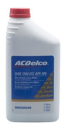 Óleo Motor Acdelco Sae 0w20 Api Sn 1 Litro