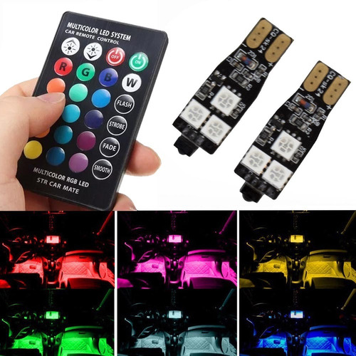 Focos Led Rgb Interiores Con Control Volkswagen Jetta Bora