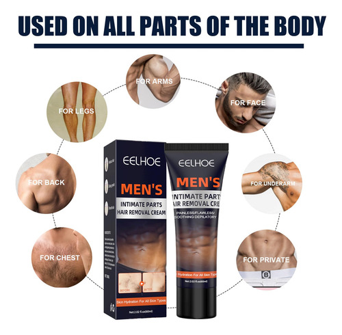 Crema Depilatoria Para Las Partes Íntimas De Los Hombres,