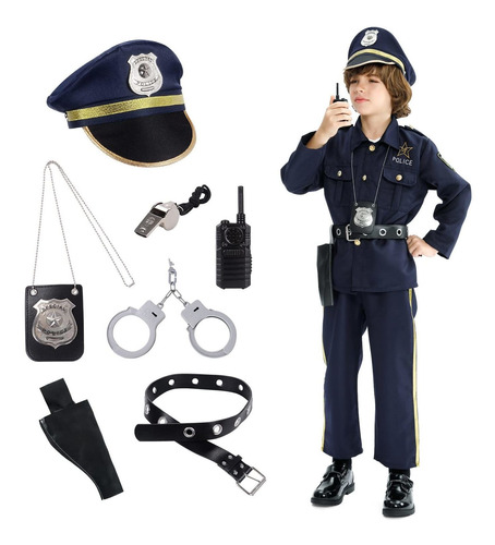 Disfraz De Polica Para Nios, Incluye Accesorios