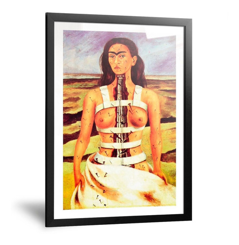 Cuadros Frida Kahlo Pintura La Columna Rota Enmarcado 35x50