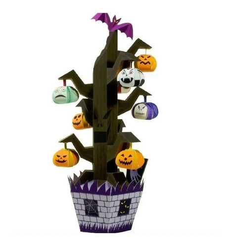 Arbol De Halloween Papercraft P/armar (formato Digital Pdf)