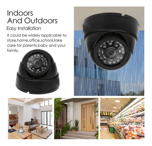 Câmera De Segurança Preta.. 0mp Ir-cut Cctv Dome