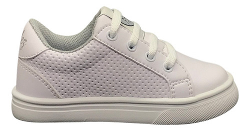 Zapatillas Niño/a Pu Bco Gris Cordon Colegial Unpasitoalavez