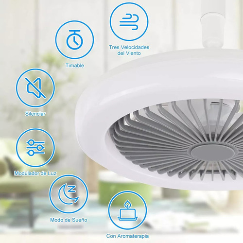 Ventilador De Techo Con Control Remoto Lámpara-ventilador Multifuncional Con Tres Tonos De Luz Ajustables Para Dormitorios Y Salones.