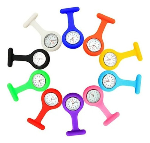 Reloj De Bolsillo De Silicona Para Enfermera, Paquete De 12 Color Fix