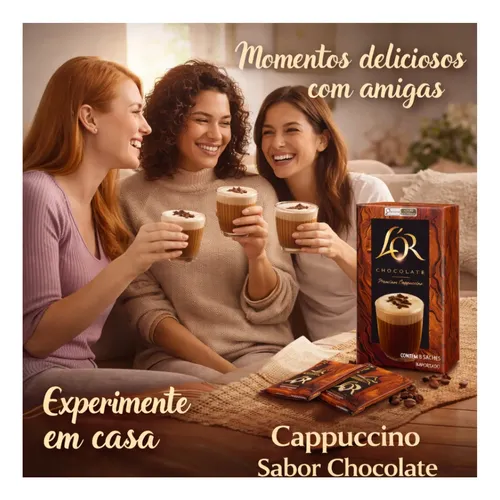 Cappuccino Lor L'or Sabor Chocolate Sache Sachê Premium Kit4