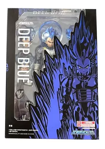 Boneco Vegeta God Blue + Aura Effect Demoniacal Fit Figuarts