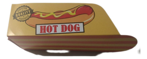 Caixa De Hot Dog  Colorida Com 50 Unid.