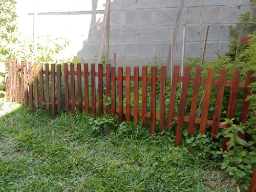 Cerco Jardin X 10 Unidades Madera 50cm X 50cm Pack Marrón
