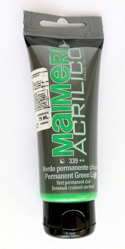 Tubo De Pintura Acrilica 75ml Maimeri Verde