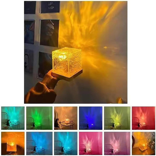 Luz Nocturna De Atmósfera Ondulada De Agua De 16 Colores.