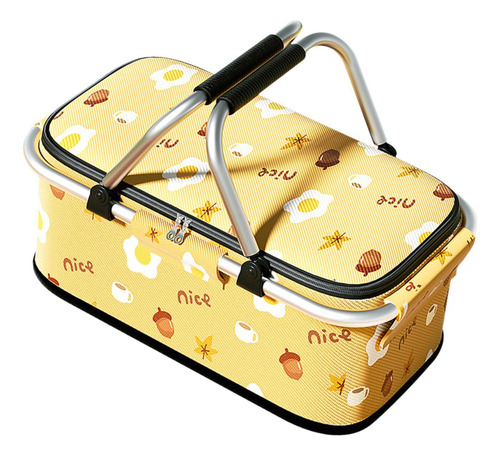 Cesta De Picnic, Bolsa De Comestibles Multiusos Con Asa,