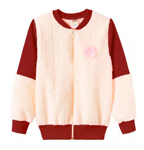 Jaqueta Infantil Menina Peluciada Urso Inverno Fleece Plush2