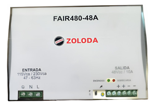 Fuente Conmutada Monofásica Para Riel Din, Salida 48 Vcc 10a