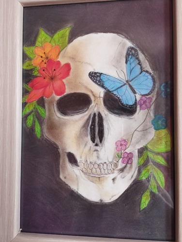 Colección Espontánea - Obra Calaveras Y Flores 20 X 30 Cm
