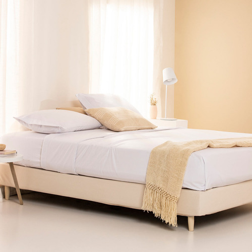 Juego De Sábanas Arredo King Size Liso Blanco