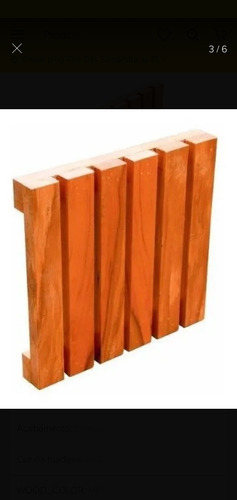 Imagem 3 de 6 de Deck De Madeira Modular Madeira 4unidades 35x35 Frete Grátis