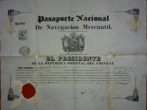 Documento 1837 Firma Carlos Anaya Ministro Lenguas Pasaporte