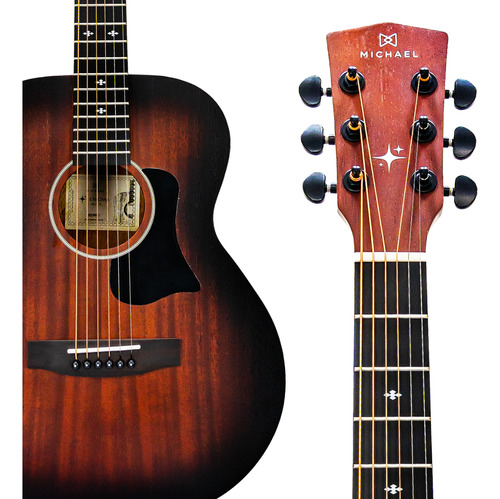 Violão Elétrico Profissional De Aço Michael Enigma Vme610