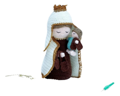 Virgen Del Carmen Amigurumi Totalmente Hecha A Mano Crochet 