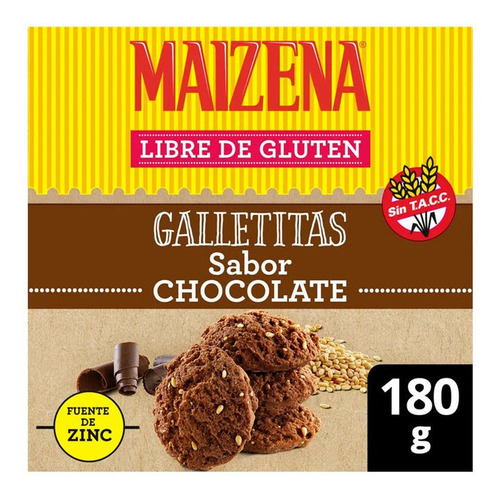 Galletitas Maizena Chocolate Con Semillas X 180 Gr