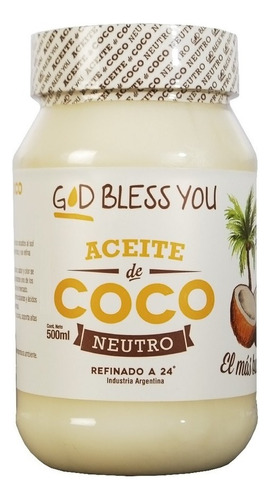 Aceite De Coco Neutro X 500gr