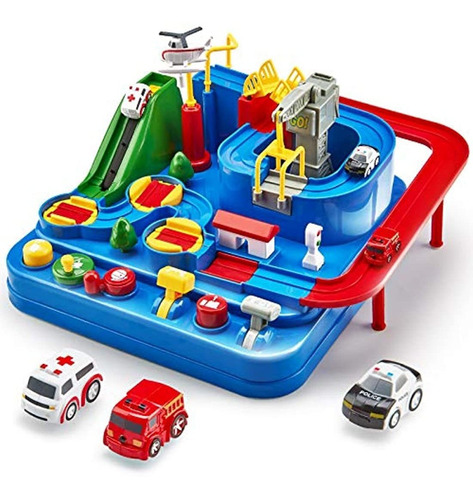 Cubicfun Race Tracks For Boys Car Adventure Toys For 3 4 5 6