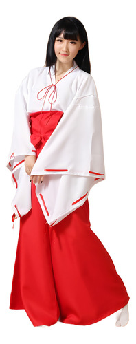 Disfraces Traje Kimono De Cosplay De Inuyasha Kikyo Para Mujer De Anime Japonés Bruja Ropa De Rendimiento Del Drama De Halloween Fiesta De Carnaval