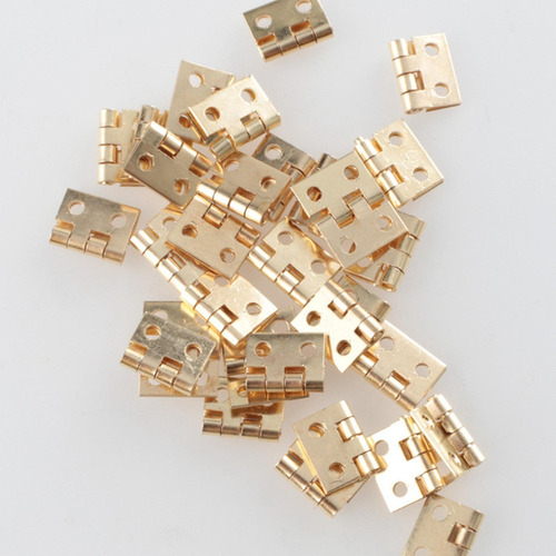 Mini Dobradiças Com Parafusos De 200 Peças Dourado