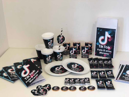 Cotillón + Candy Infantil Tik Tok Personalizado X 5