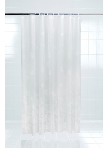 Cortina Para Baño De Peva Bath Styles Color Blanco Hojas