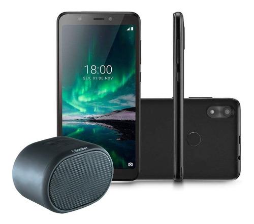 Smartphone F Pro 4g 16gb + Caixa De Som Bluetooth Bomber
