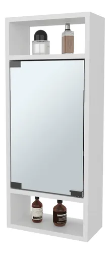 Gabinete De Baño Con Espejo Uros 71x30x15 Rta Blanco