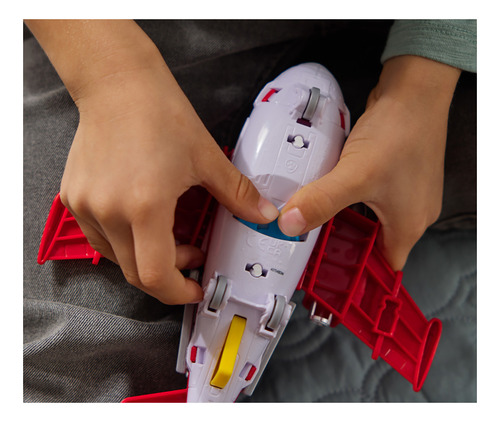 Paw Patrol: Air Rescue, Figura De Acción De Marshall Y Avión Hero Hydro Plane Con Lanzador De Proyectiles Y 2 Proyectiles, Juguetes Para Niños Y Niñas A Partir De 3 Años