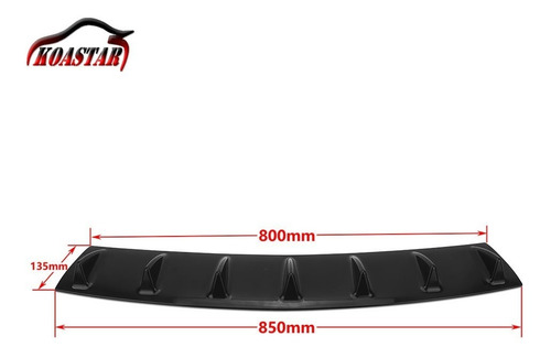 Difusor Trasero Adhesivo Puntas Tiburon Negro Auto Karvas