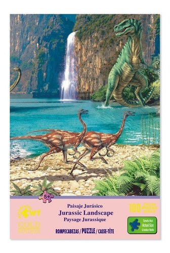 Imagen 6 de 6 de Rompecabezas 100 Piezas Diseño Paisaje Jurásico