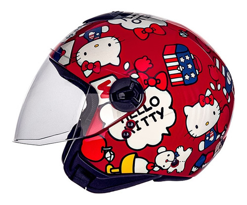 Capacete Peels Freeway Hello Kitty Usa Cor Vermelho com Branco Tamanho do capacete 58