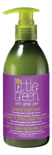 Little Green Ninos Champu Y Lavado De Cuerpo, 8.0 fl. Oz. Po