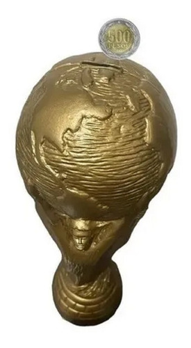 Imagen 3 de 3 de Alcancía Copa Del Mundial Trofeo Del Mundial Qatar 2022