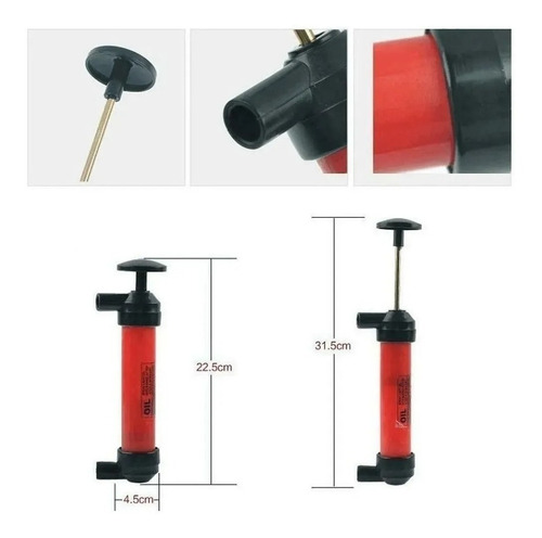 Imagen 3 de 6 de Trasvasador Liquido + Inflador 2 En 1 Bomba Extractor Nafta