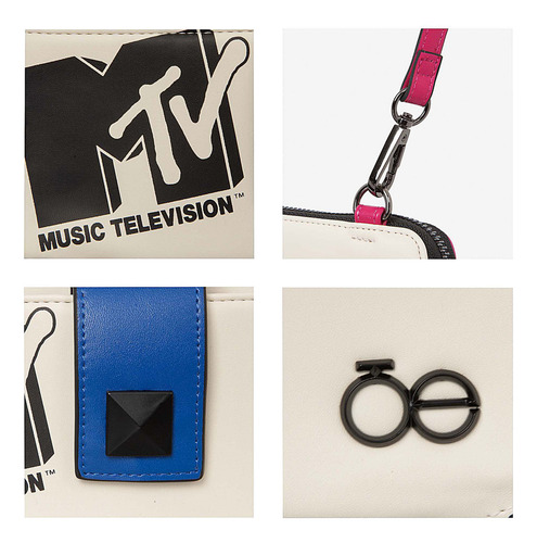 Cartera Porta Celular Cloe Para Mujer 2 En 1 Mtv X Oe Color Beige