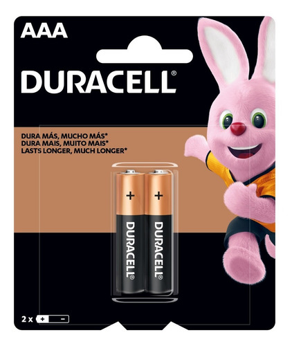Imagem 1 de 1 de Duracell Pilha Alcalina Aaa 2 Unidades