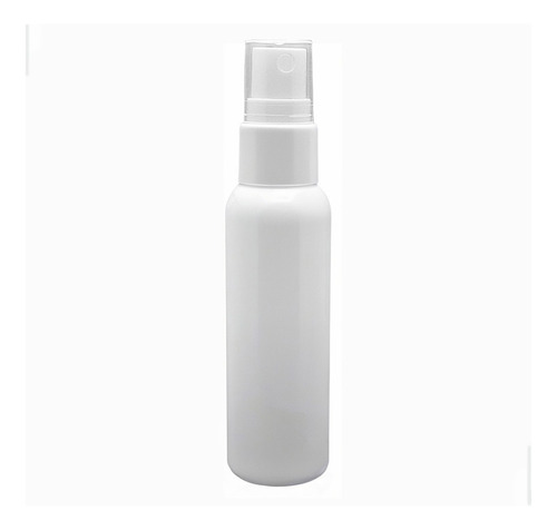 100 Frascos Plástico Pet 60 Ml Branco Com Válvula Spray