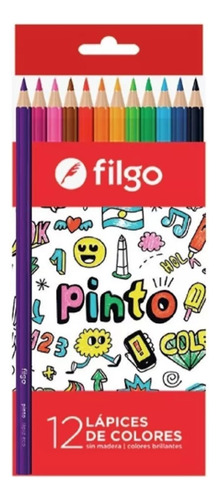 Lapiz Lapices Filgo Color Caja X 12 Colores Largos De Color