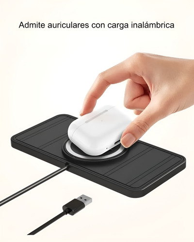 Cargador Inalámbrico Rápido Techsa 15w Antiderrapante Usb C