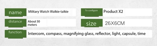 Reloj De Camuflaje Para Niños Walkie Talkie 7 En 1